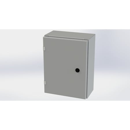 Saginaw Control & Engineering 1/4 Turn Latch Electrical Enclosures, 16 in H, 6 in D, 12 in W, NEMA 3R, 4, 12, 13, Carbon Steel SCE-16EL1206LP